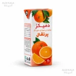 نوشیدنی میوه‌ای پرتقال دمیکز ۲۲۰ میلی‌لیتر بسته ۳۶ عددی